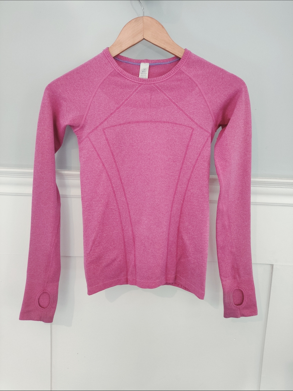 Ivivva Pink Long-Sleeve Seam-Detail Active Top